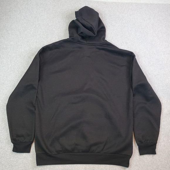 Stussy Hoodie Sweatshirt Men's Size Med Black Long Sleeve Pullover Center Logo - Picture 7 of 11